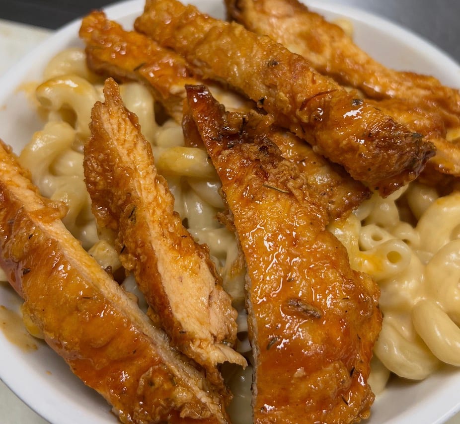 Buffalo Chicken Mac and Cheese.