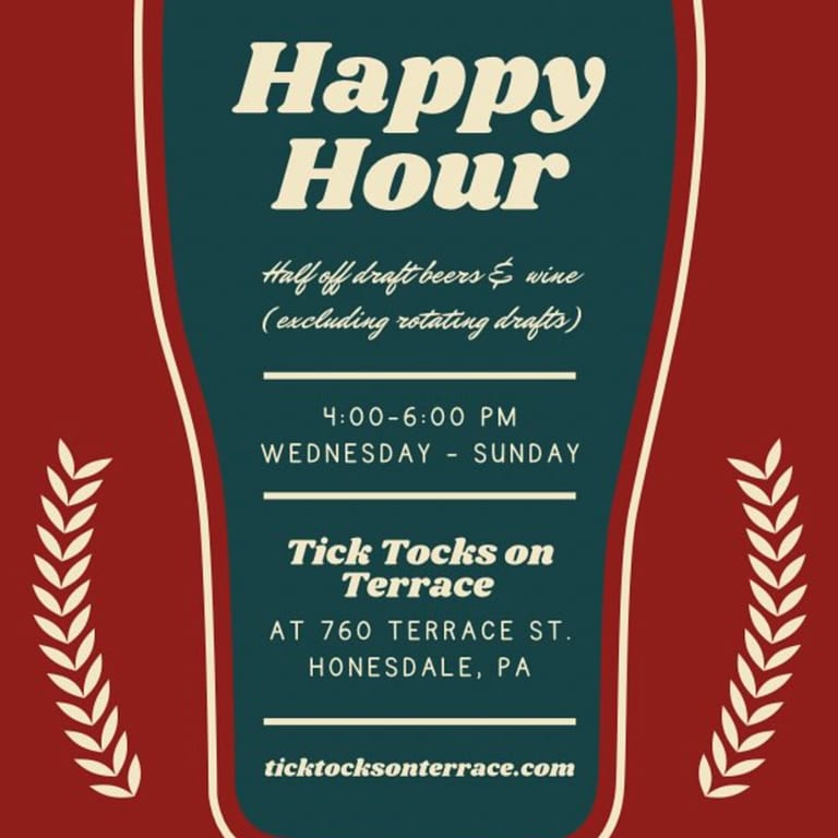 Happy Hour at Tick Tock’s on Terrace