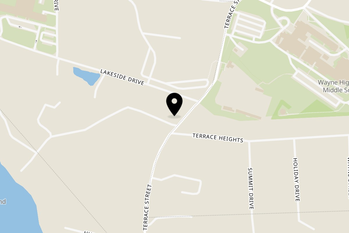 Map showing the location of Tick Tock's on Terrace on 760 Terrace St in Honesdale